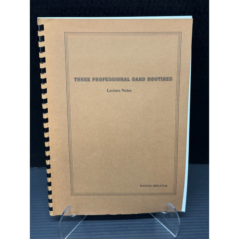Three Professional Card Routines Lecture Notes by Magician Rafael Benatar